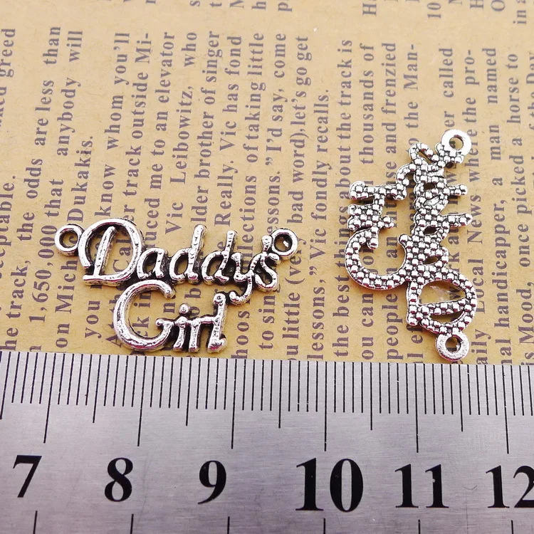 

Jewelry Making Supplies 10 Pieces 15x28mm Antique Silver Color Girl Connector