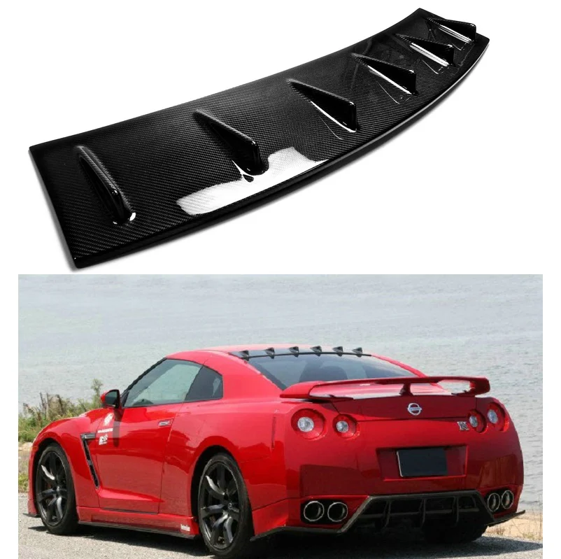 

Car-styling For Nissan GTR R35 Carbon Fiber Charge Speed Vortex Generator Roof Spoiler Glossy Fibre Roof Wing