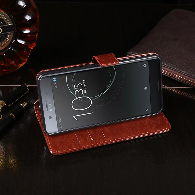 Роскошный чехол для телефона Sony Xperia XZ Premium 5.46 дюйма с магнитным замком, подставкой, кошельком и кожаным покрытием XZPremium Bag Coque