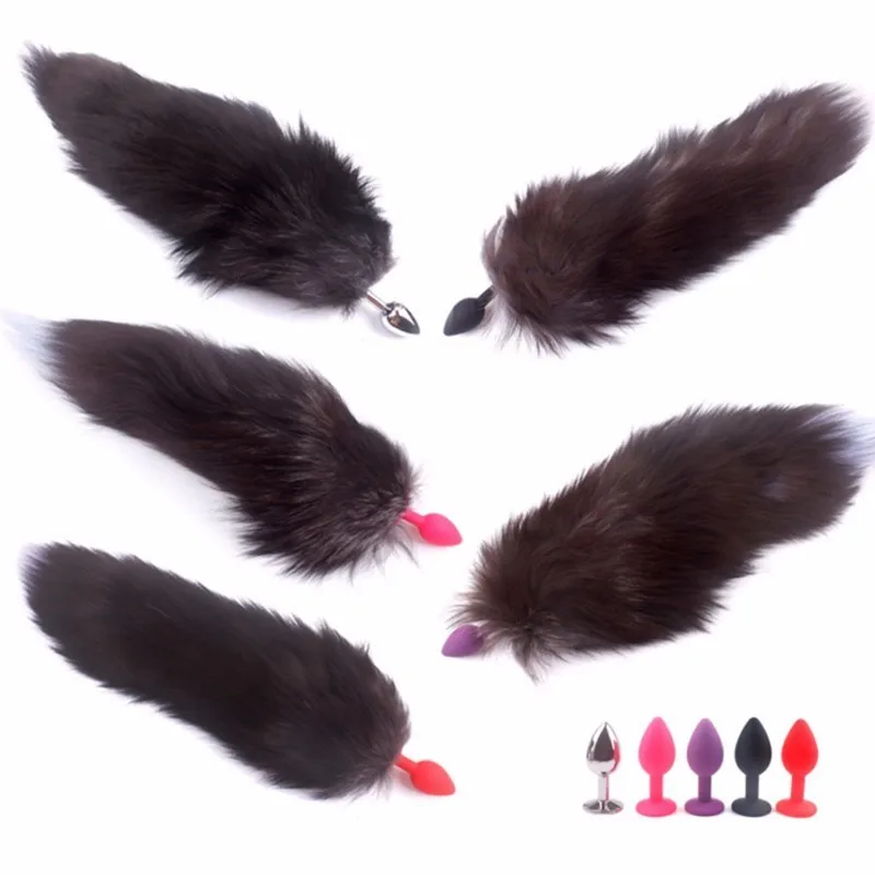 Силиконовая Анальная пробка сексуальный хвост секс игрушки из гладкого меха для