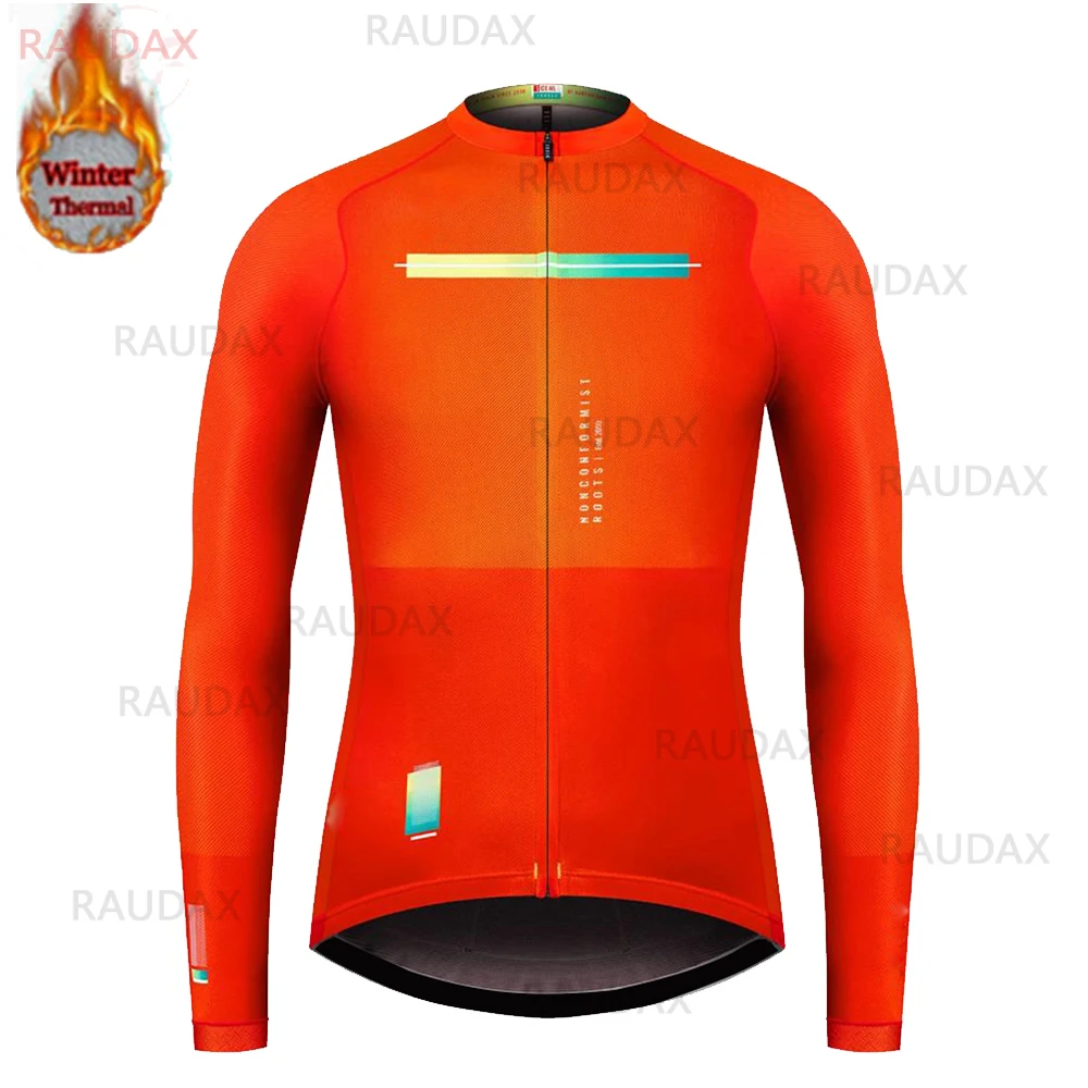 

Long Sleeve Cycling Jersey 2021 Men Pro Team Winter Thermal Fleece Bicycle Cycling Clothing MTB Roupa Ciclismo Masculino Jersey