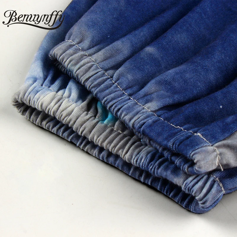 

Benuynffy Autumn Winter Fashion Tie Dye Long Sleeve V-Neck T Shirt Women 2020 Korean Casual Bow Tie Ladies Tshirt Top Clothes