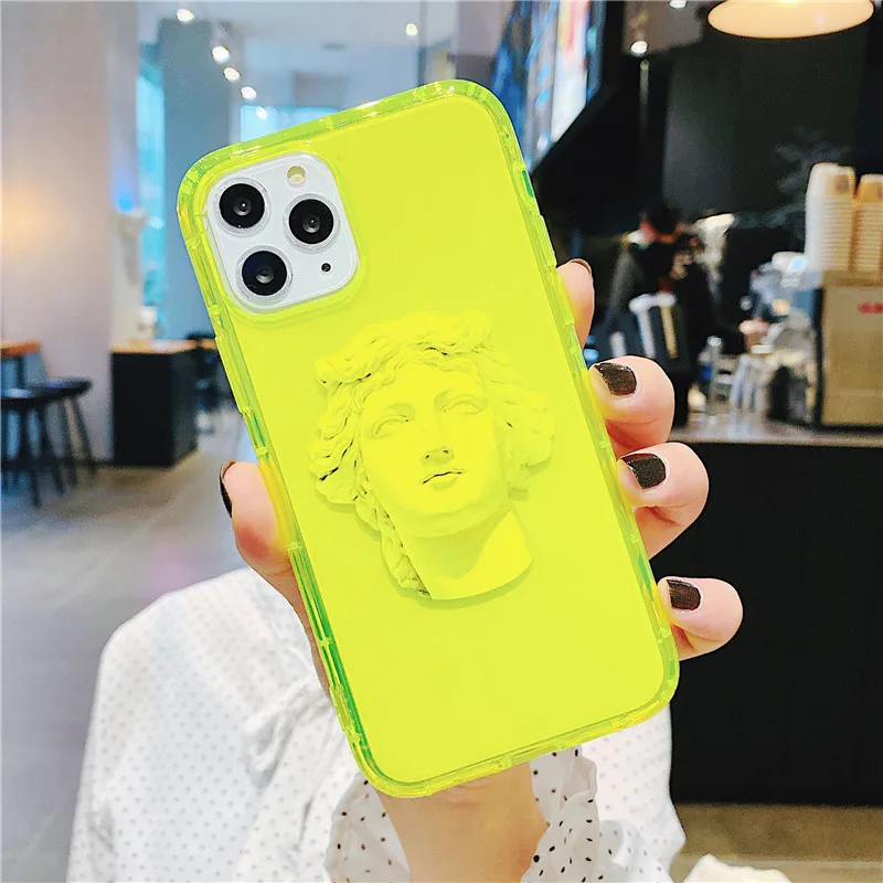 Модный флуоресцентный чехол для телефона с изображением статуи Давида Samsung A50 A70