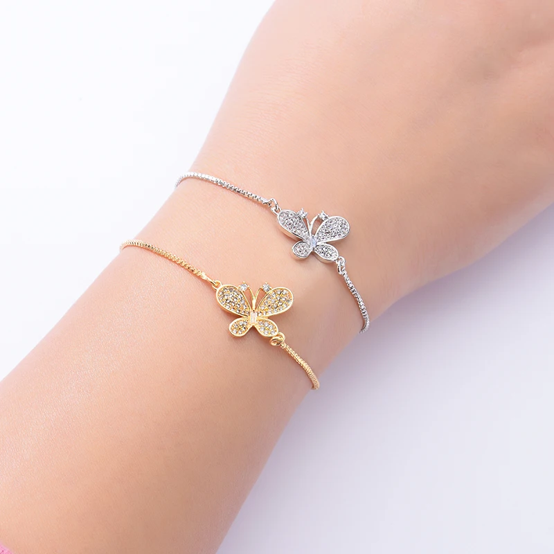 Браслет NANKIYA в форме бабочки модный Регулируемый Женский Свадебный аксессуар для