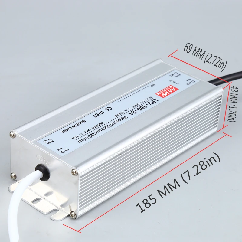 LPV-100-24 импульсный источник питания 100W24V водонепроницаемый Светодиодный 4.2A
