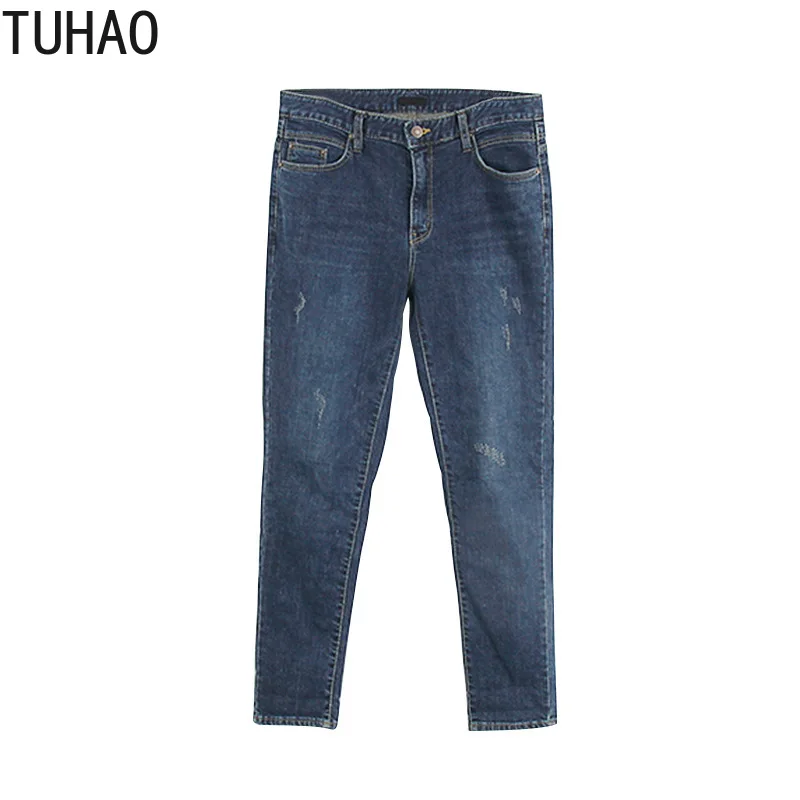 

TUHAO Women Jeans Plus Size 7XL 6XL 5XL 4XL Trousers 2020 Spring Extra Large Pants Pants Loose High Waist Wild Harem Pants WM94