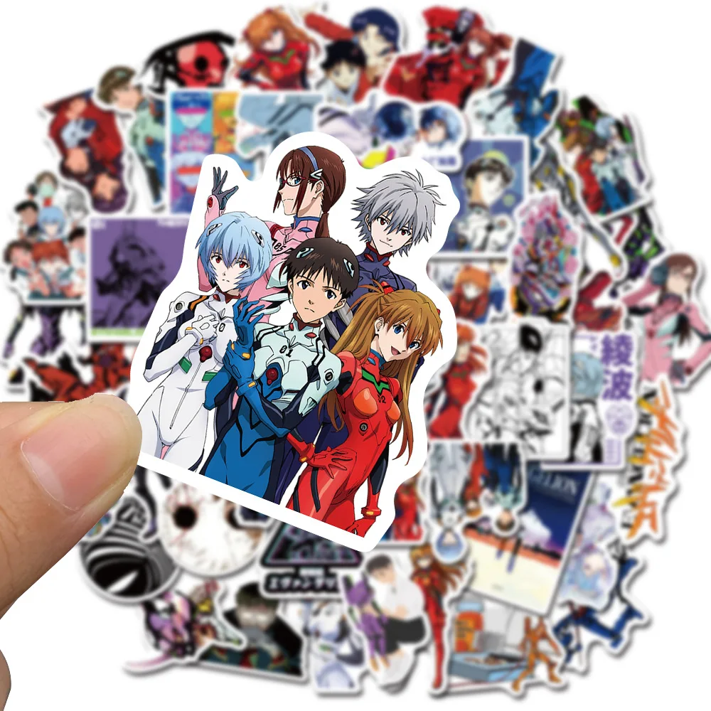 Etiquetas adhesivas de anime japon&eacute;s para motocicleta, cuaderno, ordenador, coche, DIY, pegatina de juguetes para ni&ntilde;os, refrigerador, 50 unidades por paquete-1