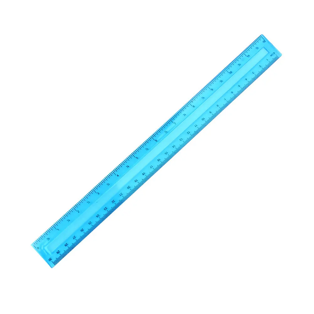 

4pcs Office Lightweight Colorful Stationery Easy Use Dual Sided Straight Ruler Artists Measure Tool Plastic Portable School