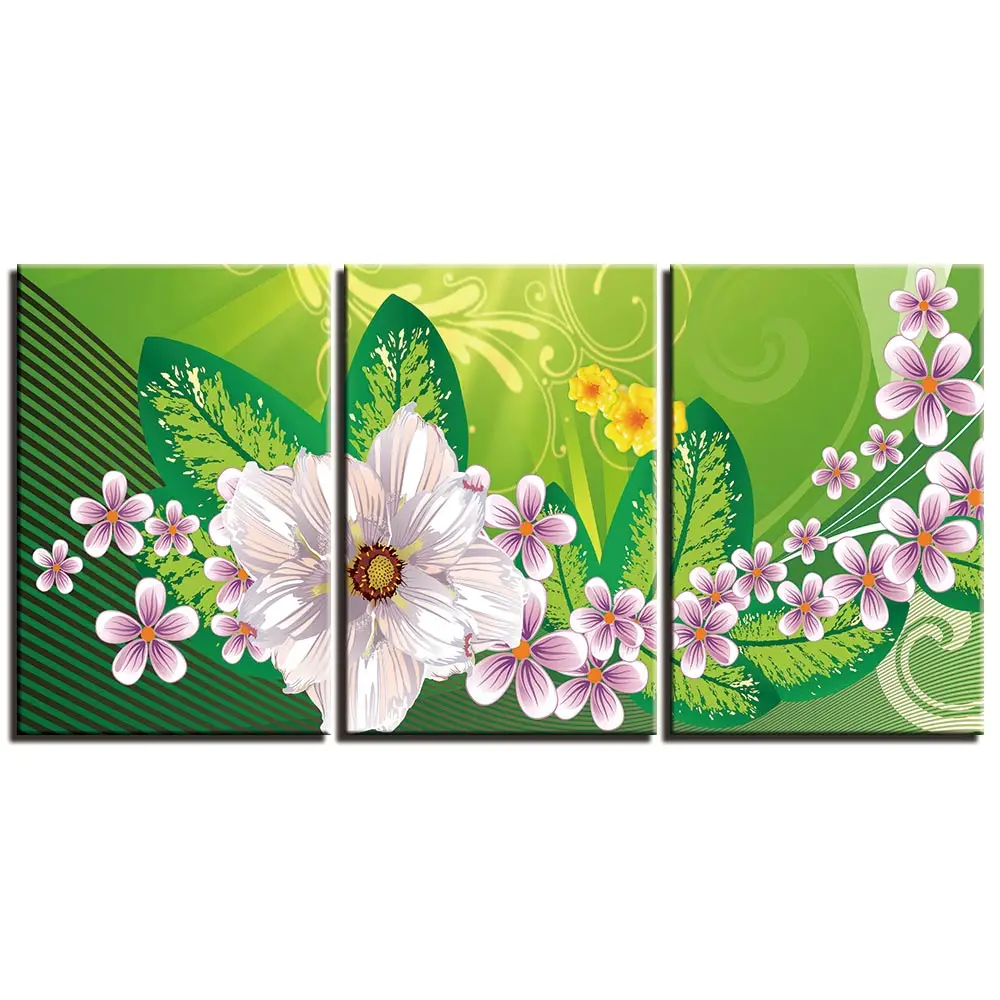 3 шт. картины на холсте белые цветы картина печать домашний Декор настенный