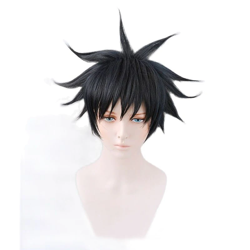 Парик Fushiguro Megumi из аниме джутсу термостойкие искусственные волосы с шапочкой