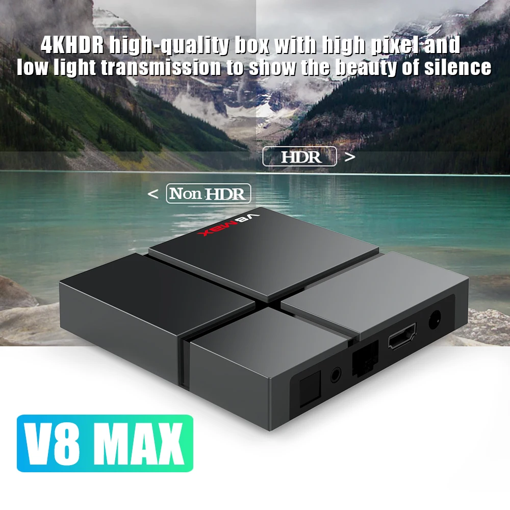 Wechip V8 Max Smart Android 9.0 TV Box Amlogic S905X2 LPDDR3 Wifi Wireless Set Top Box 4GB RAM 4K HD YouTube Media Player TVBOX