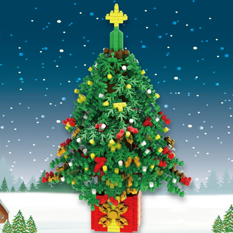 

2490pcs Christmas Series Magical Christmas Castle Set Girls Building Blocks Bricks DIY Model Bricks Toys Friend Birthday Gift