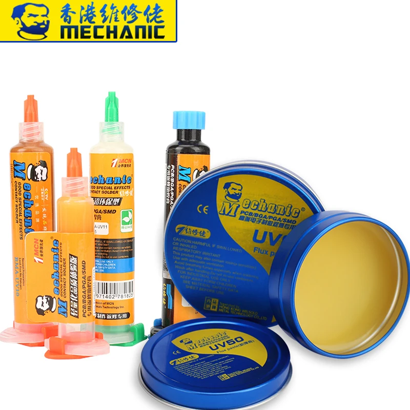 

Mechanic Flux Solder Paste Grease No-Clean Halogen-Free Soldering Paste Welding Fluxes PCB PGA SMD BGA Rework Tools