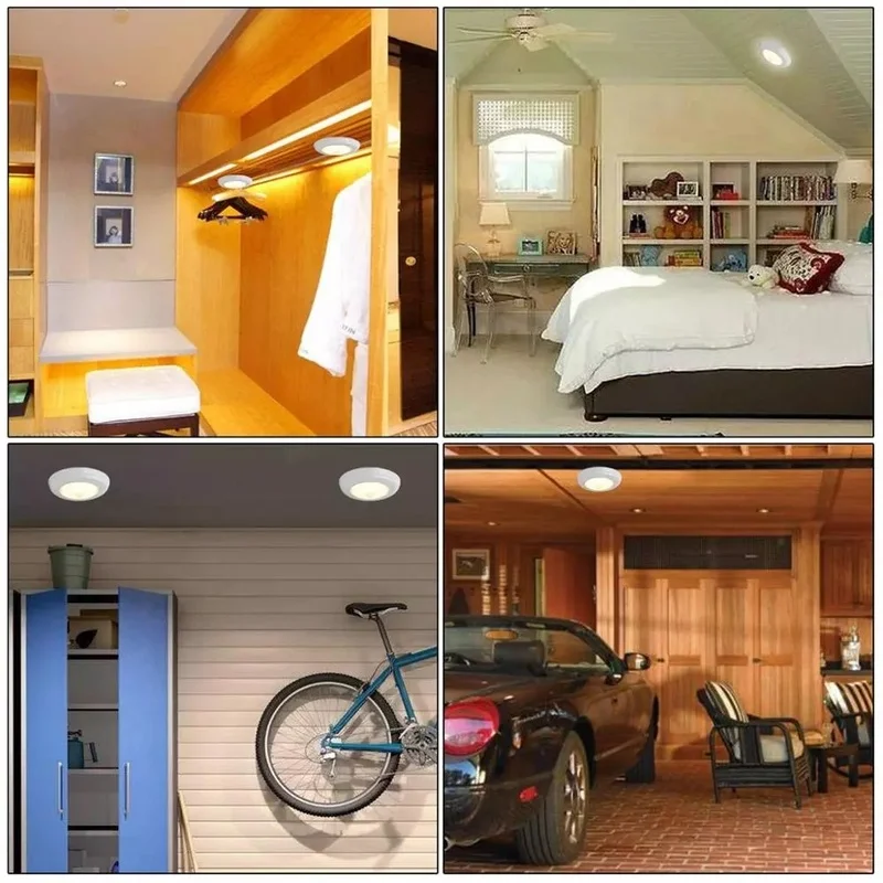 

PIR Body Montion Sensor 17 LEDs Panel Lamp Ceiling Battery Powered Wireless Kitchen Bedroom Foyer Corridor Wall Ceiling Light