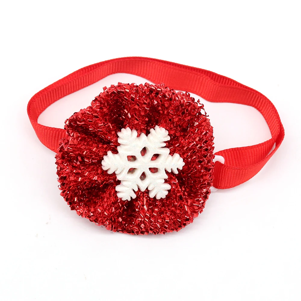 60PCS Christmas Shining Dog Bow Ties Adjustable Pet Bowties for Small-Middle Dog Grooming Accessories Pet Supplies