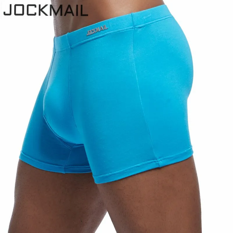 JOCKMAIL, Брендовые мужские трусы, дышащие, cuecas, боксеры, Модальные, одноцветные, мужское нижнее белье, u-образные выпуклые сексуальные трусы, домашняя одежда, боксеры, шорты для мужчин