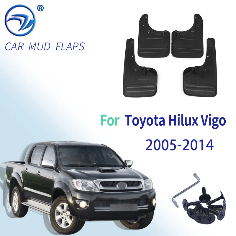 

4Pcs Mud Flaps Splash Guards For Toyota Hilux Vigo 2005-2014 Front and Rear Mudguards Mudflaps Fender Accessories
