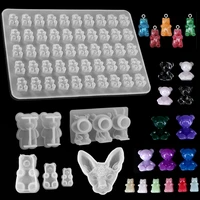 gummy bear candy molds silicone 3d bear charms resin casting moulds for handmade ice cube candle diy pendant crafts decoration
