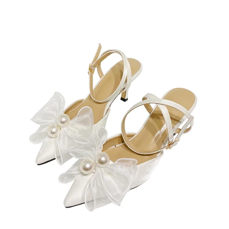 Белые кружева сладкие свадебные туфли женские сандалии на платформе 2021 летние