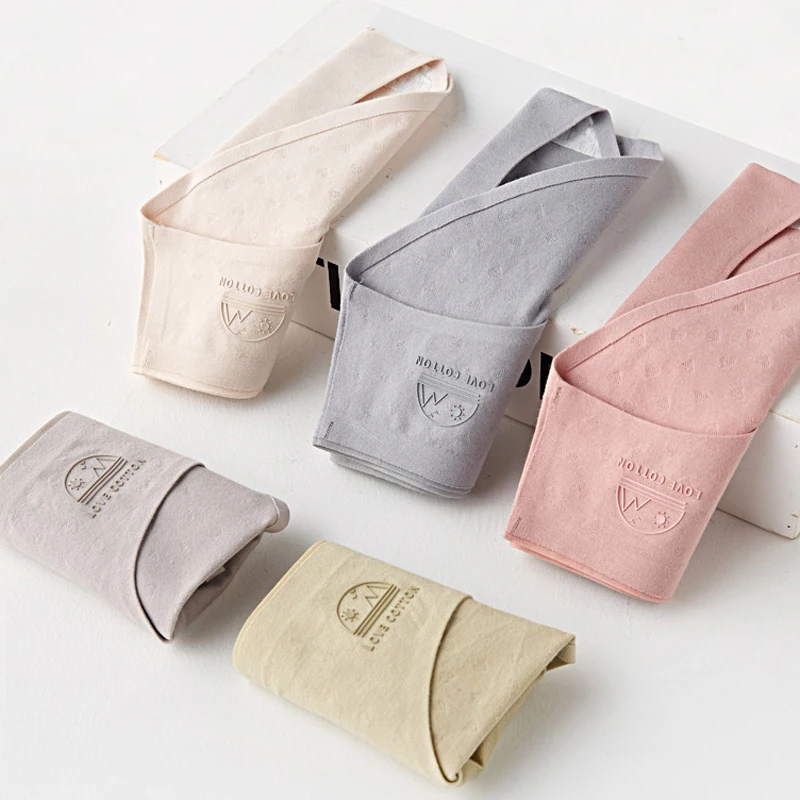 Женские хлопковые бесшовные трусики Roseheart зеленые и серые цельные со средней