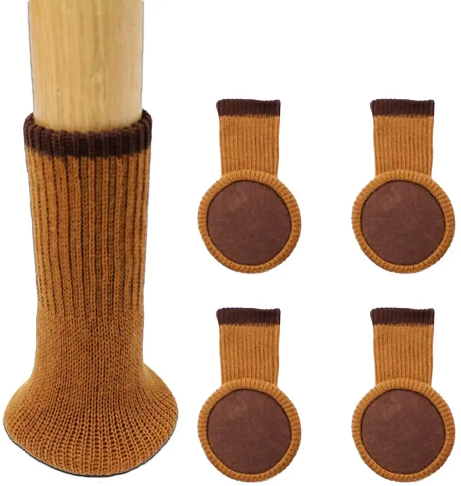 Новинка 24 шт. носки для ножек стула с войлочными вставками вязаные мебельные