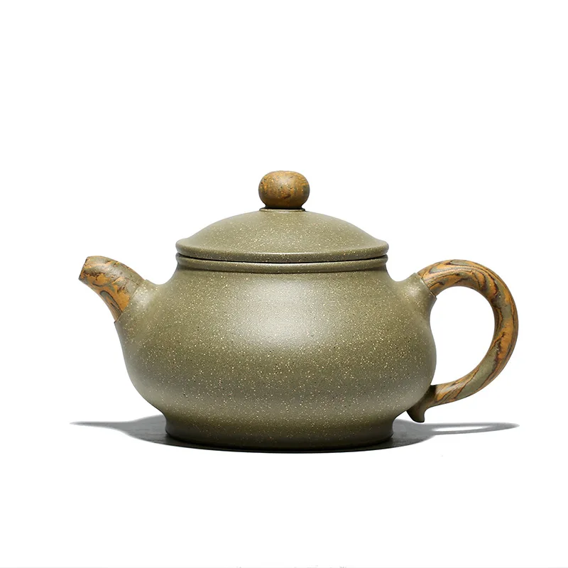 

Jiaoni Panhu Zisha teapot raw material Douqing green mud Kungfu teapot with sand in the rain