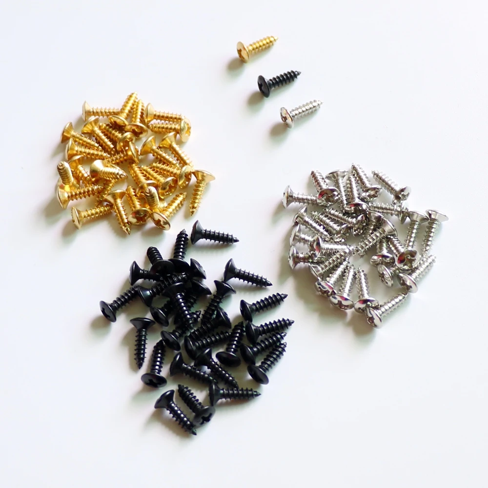 Бесплатная доставка 100 стандартные хромные/черные/Золотые винты для накладки на