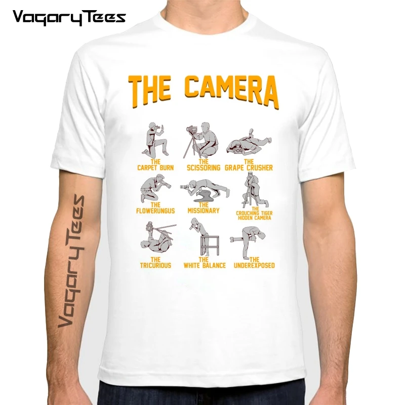 

Vagarytees Creative Art Design Photographic Camera Sutra T Shirt Funny Novelty Customied Men Hipster Geek Style Gift Tee Tops