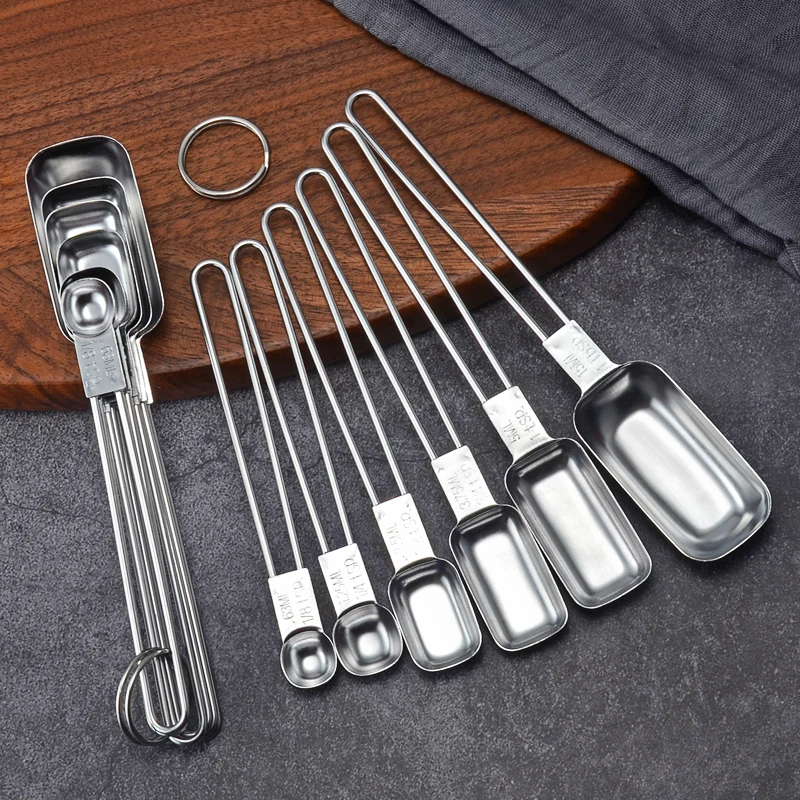 6 шт Нержавеющая сталь комплект мерных ложек Кухня посуда выпечка инструмент