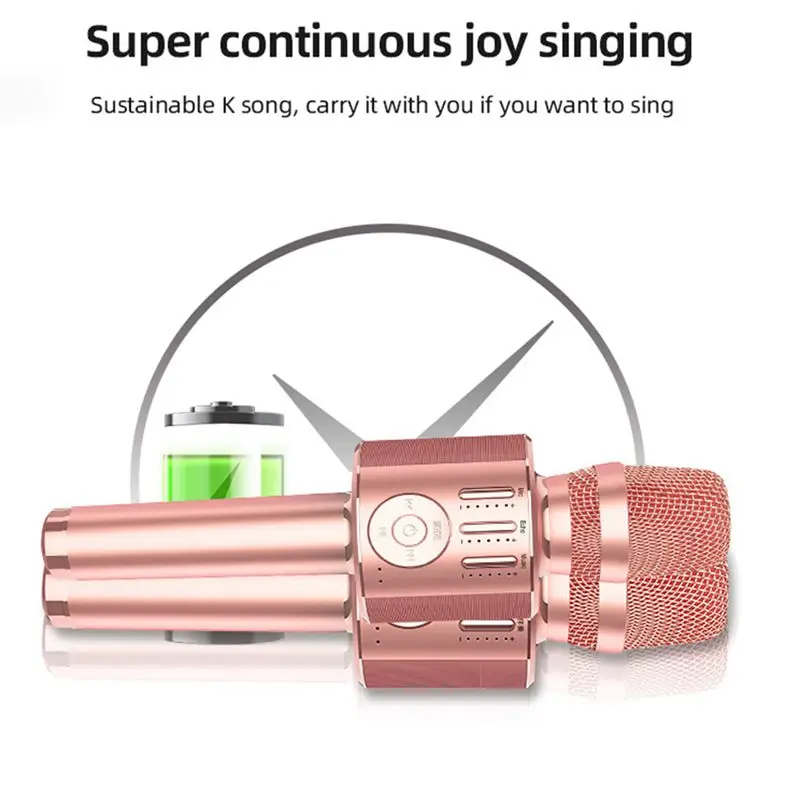 Wireless Bluetooth Karaoke Microphone 3-In-1 Portable Handheld Mic Speaker Machine Christmas Birthday Home Party | Электроника