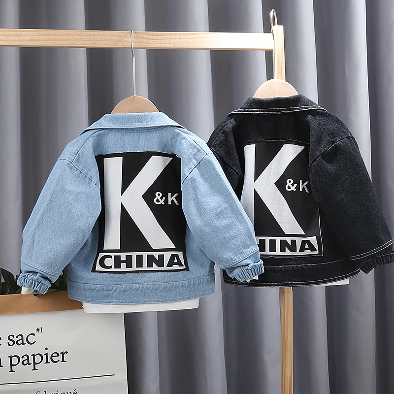 

New Fashion Spring Autumn Baby Girls Boys Clothes Children Cotton Letter Jacket Toddler Casual Costume YQ004
