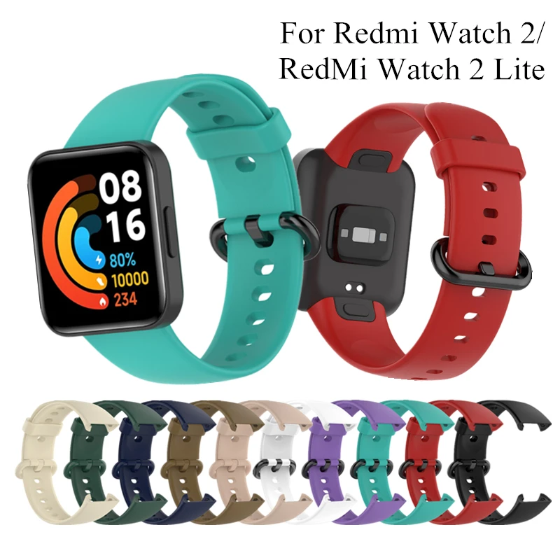 

Ремешок силиконовый для смарт-часов Xiaomi Redmi Watch 2, спортивный браслет для Redmi Watch 2 Lite