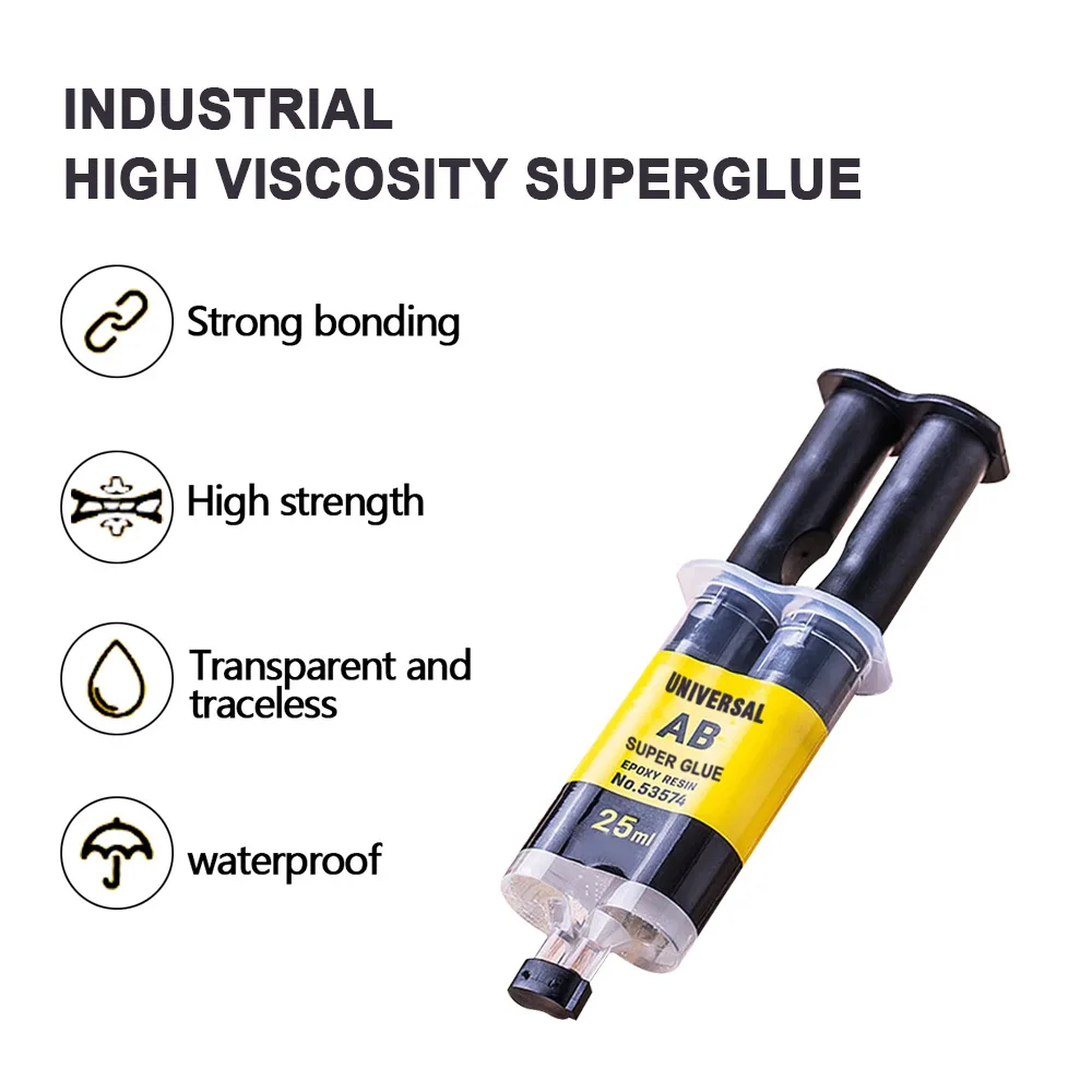 

4/25ml AB Glue A+B Curing Super Liquid Glass Metal Rubber Waterproof Strong Adhesive Glue For Stainless Steel Alloy Dropship