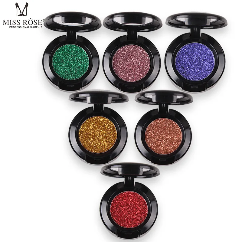 Miss Rose алмазные блестящие тени для век 24 цвета одиночная Палетка осветитель