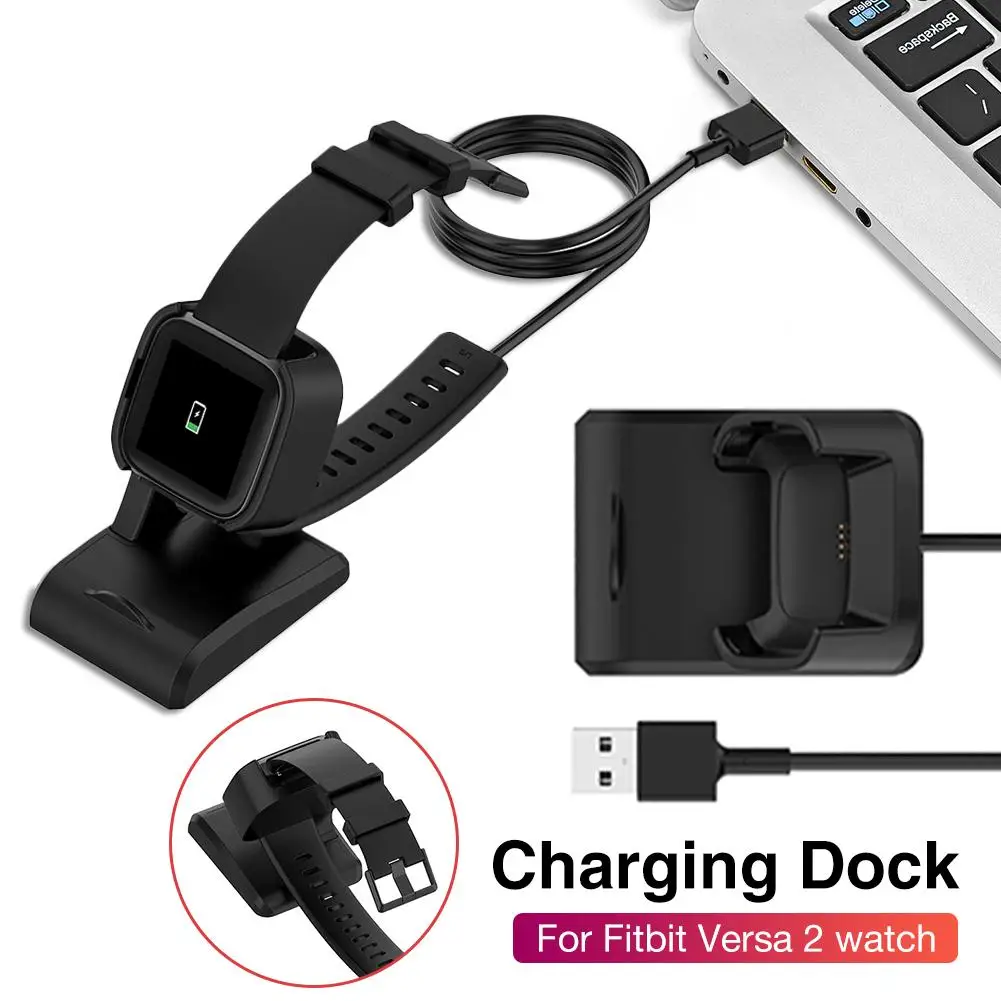 

Smartwatch Holder Charger Dock Station Charging Holder For Fitbit Versa 2 Watch Stand Charging Cable Smart Watch Accessories