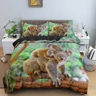 3d в виде коалы постельное белье с наволочкой 23 шт., комплекты постельного белья для домашнего классный дизайн полный Queen King лучший подарок Bedline