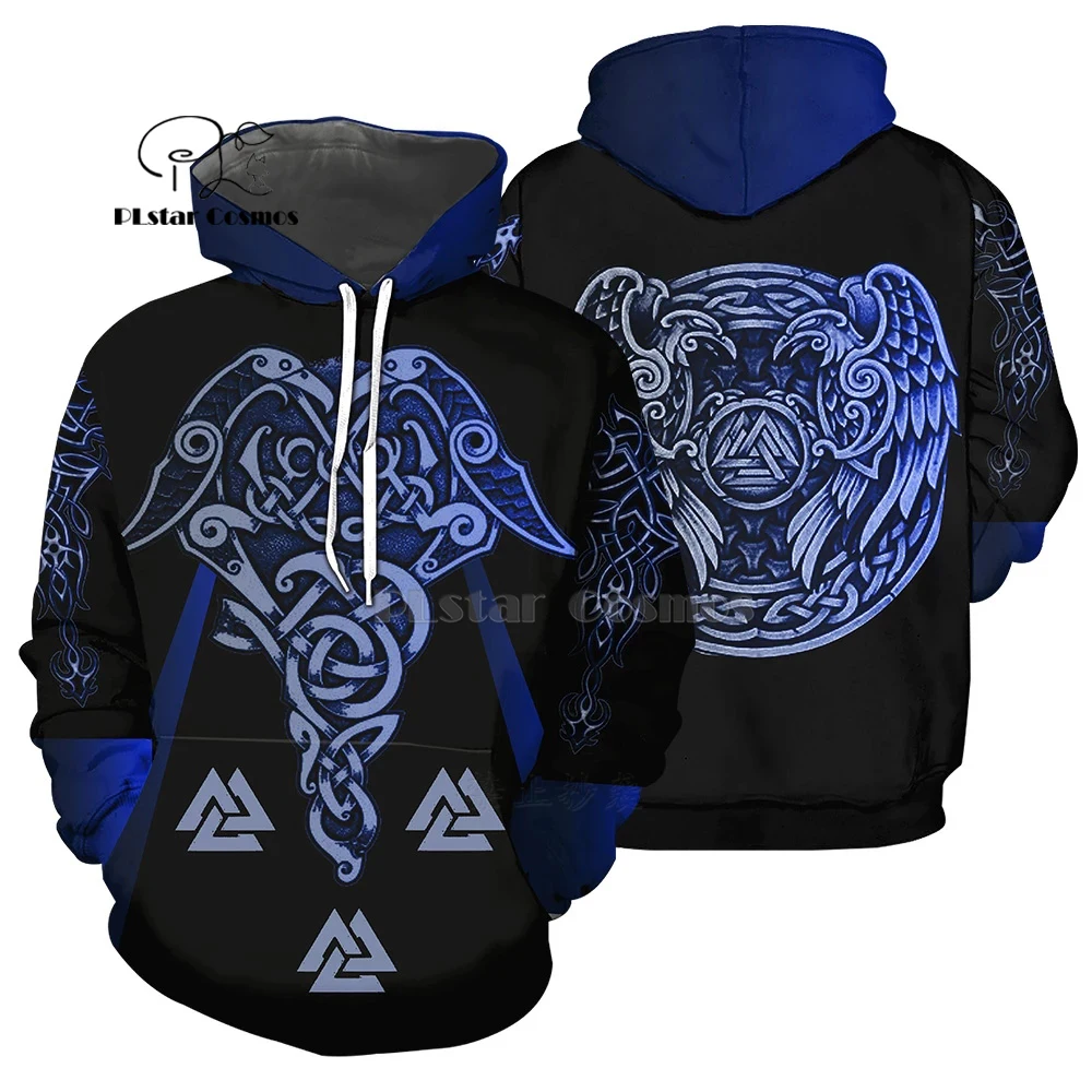 PLstar Cosmos Viking Tattoo 3D напечатанные футболки с принтом Толстовка/молния для мужчин и