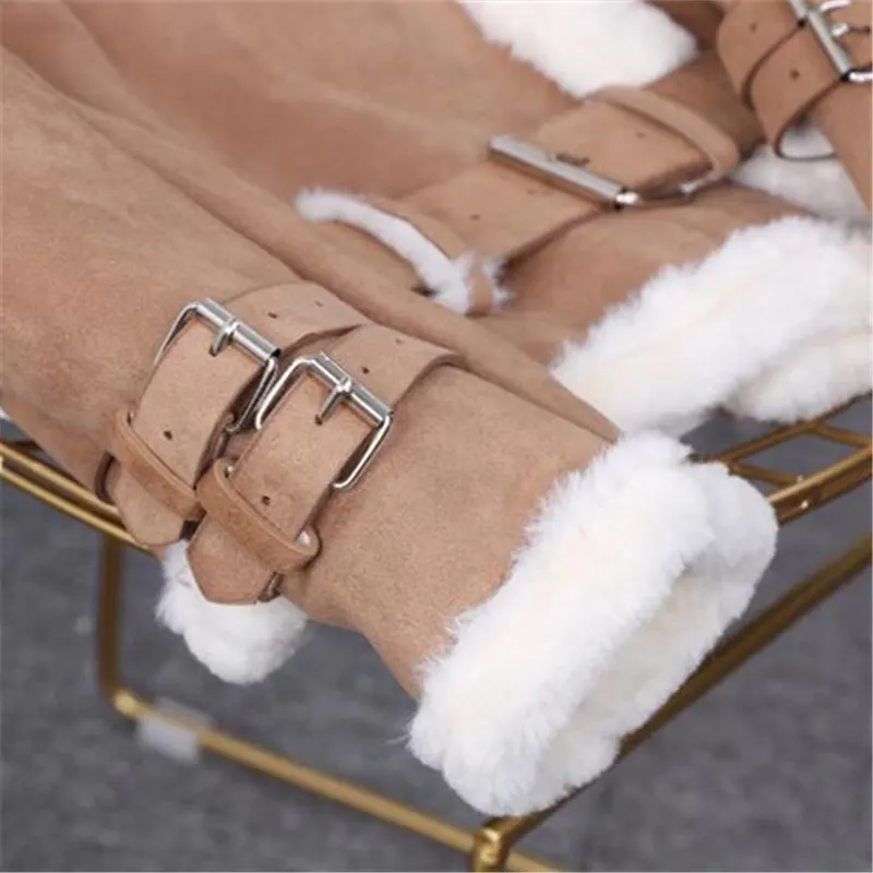 Зимняя замшевая куртка женские Куртки из искусственной овечьей шерсти пальто