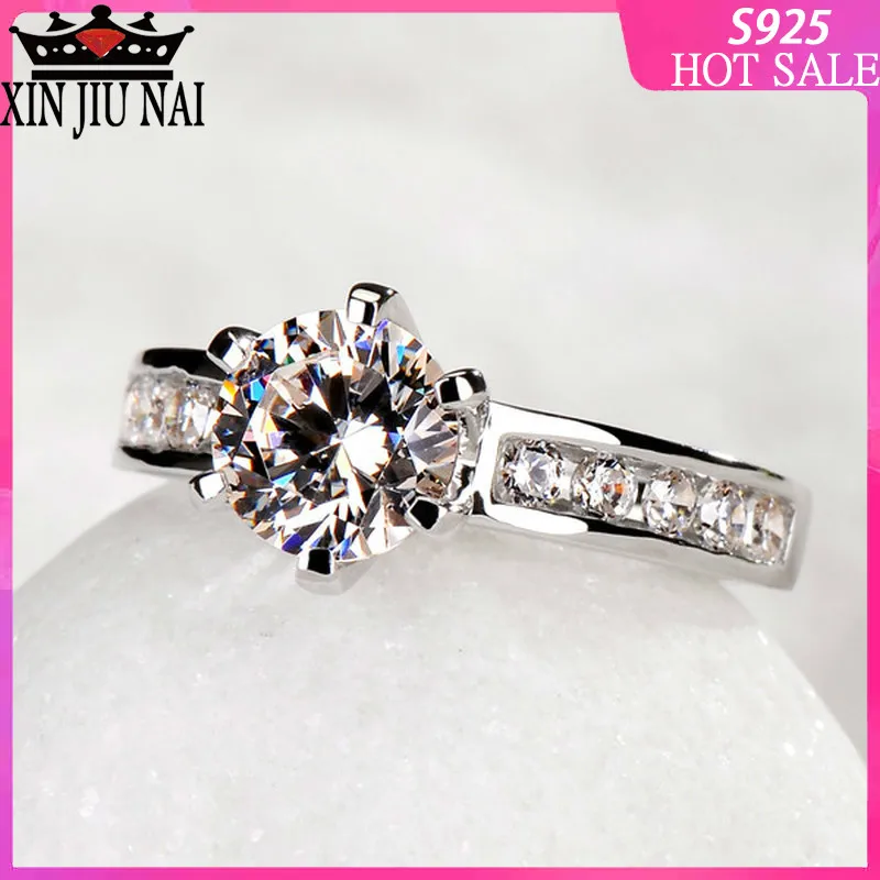 

Женское серебряное кольцо, набор колец из чистого твердого серебра, большое обручальное кольцо, обручальные кольца из настоящего серебра д...