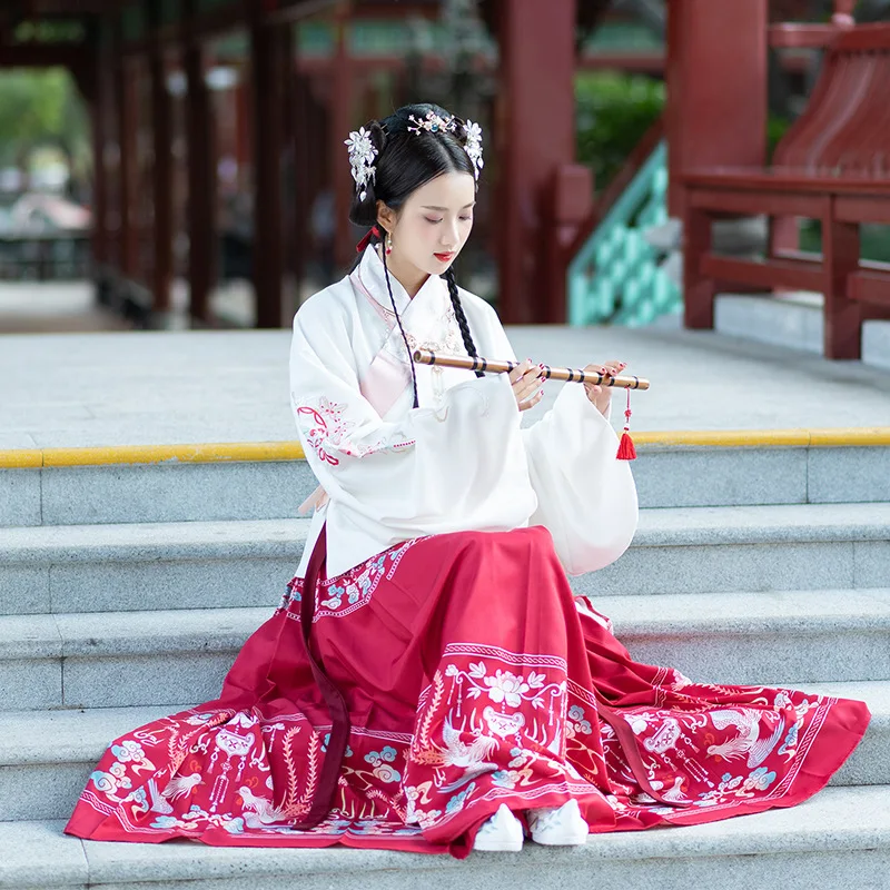Женский костюм Hanfu с вышивкой классический для танцев традиционное платье феи