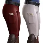 Женские однотонные эластичные брюки в стиле наездника с карманами, удобные брюки из высококачественного материала для скачек