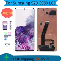 100original amoled lcd for samsung galaxy s20 5g g980 g980fds lcd display touch screen digitizer assembly for s20 repair parts