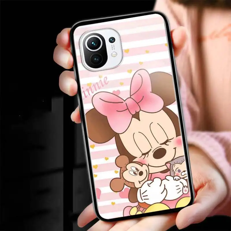 Pink Minnie Cartoon Cute For Xiaomi Mi 12S 12X 12 11 11T 11i 10T 10 Pro Lite Ultra 5G 9T 9SE Black Phone Case