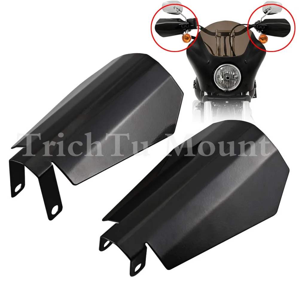 

Gloss Black Coffin Cut Hand Guards For Harley Road King Electra Street Road Glide Dyna Motorcycle Handguard Shield Protection