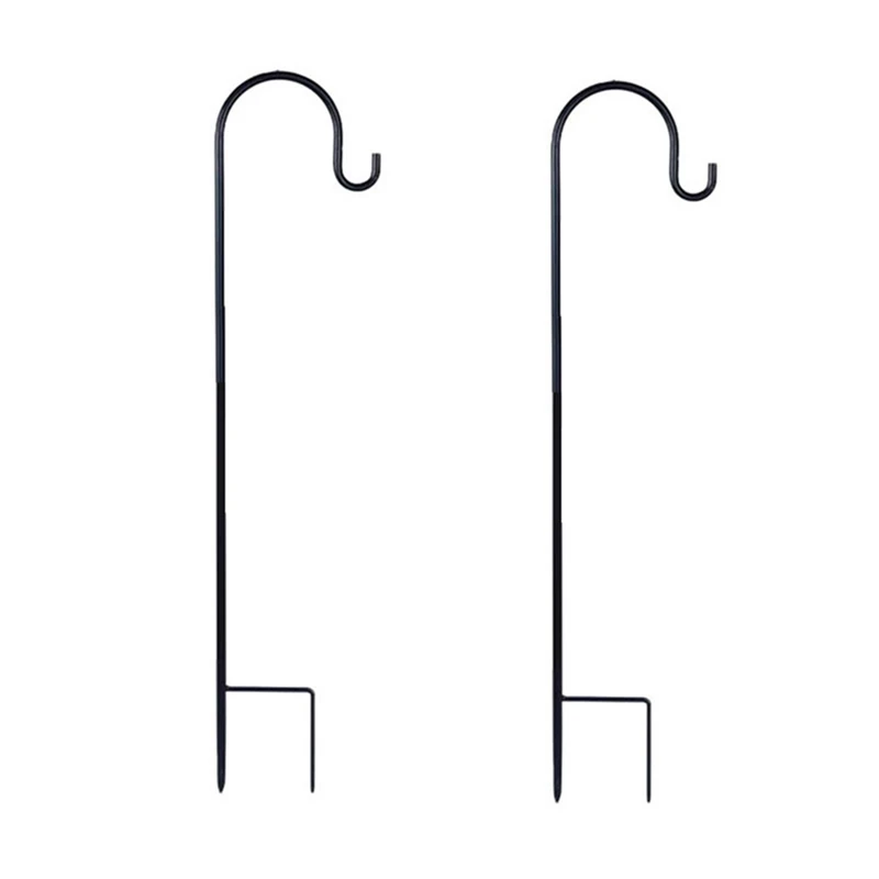 

2 Pack Shepherd Hook 39 Inch Use at Weddings, Hanging Solar Lights, Lanterns, Bird Feeders, Metal Hanger Hook