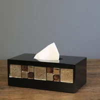 resin tissue box european style rectangle organizer paper holder removable waterproof function for livingroom restaurant useful
