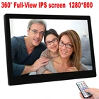 10-дюймовый HD IPS LCD 1280*800 цифровая фоторамка, будильник, MP3 MP4 видео плеер с дистанционным управлением