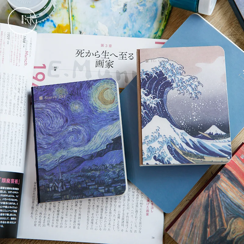 Master Painting Series Creative Van Gogh Monet Art Literary Hand Notebook Van Gogh Monthly Planner Agenda Organizer Cute Travel