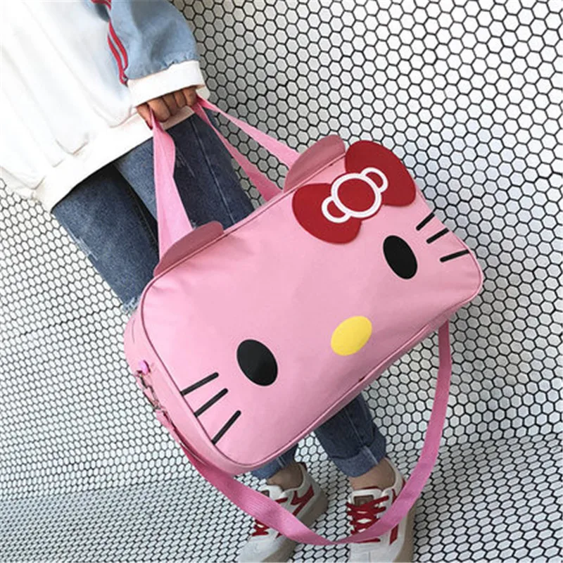 HELLO KITTY Женская модная сумка мессенджер из парусины изысканная Большая