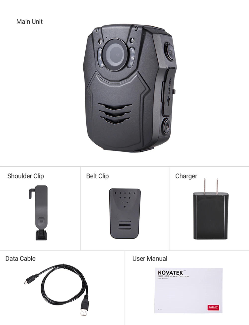 

BOBLOV PD50 HD1296P IR Night Vision Police Body Camera Recorder DVR Security Video Recorder Wearable Mini Camcorders police cam